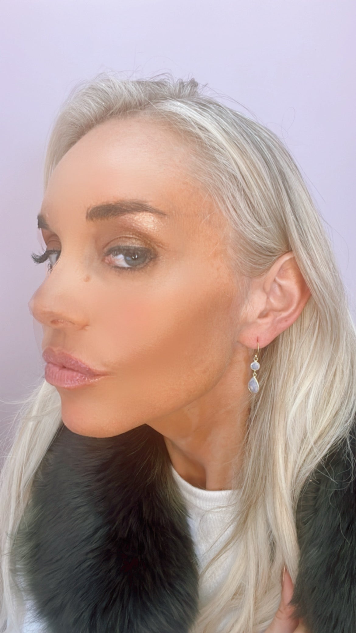 Opalite Pear Drop Earrings