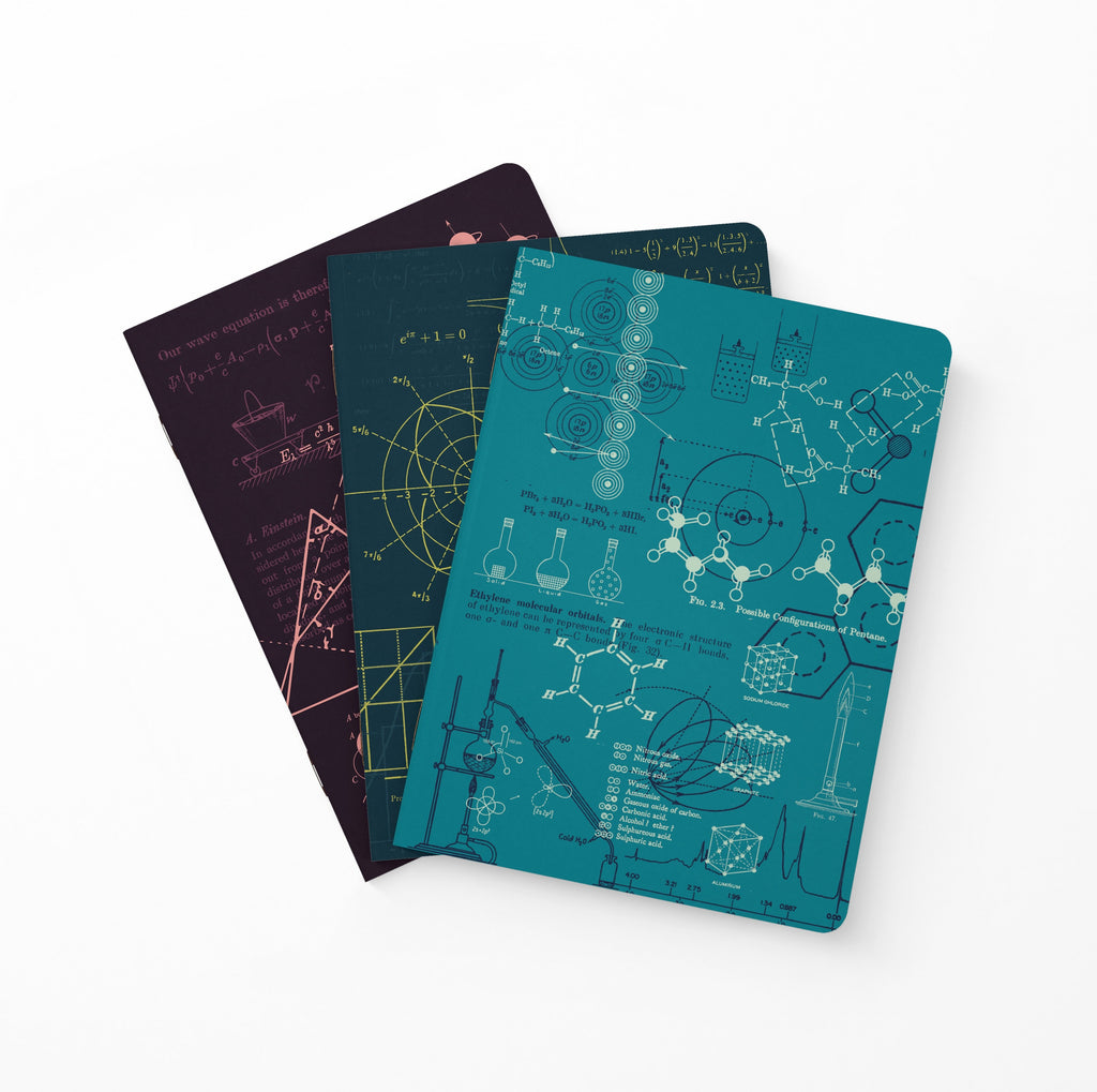 Foundations of Reality Notebook Trio with Maths Chemistry Physics