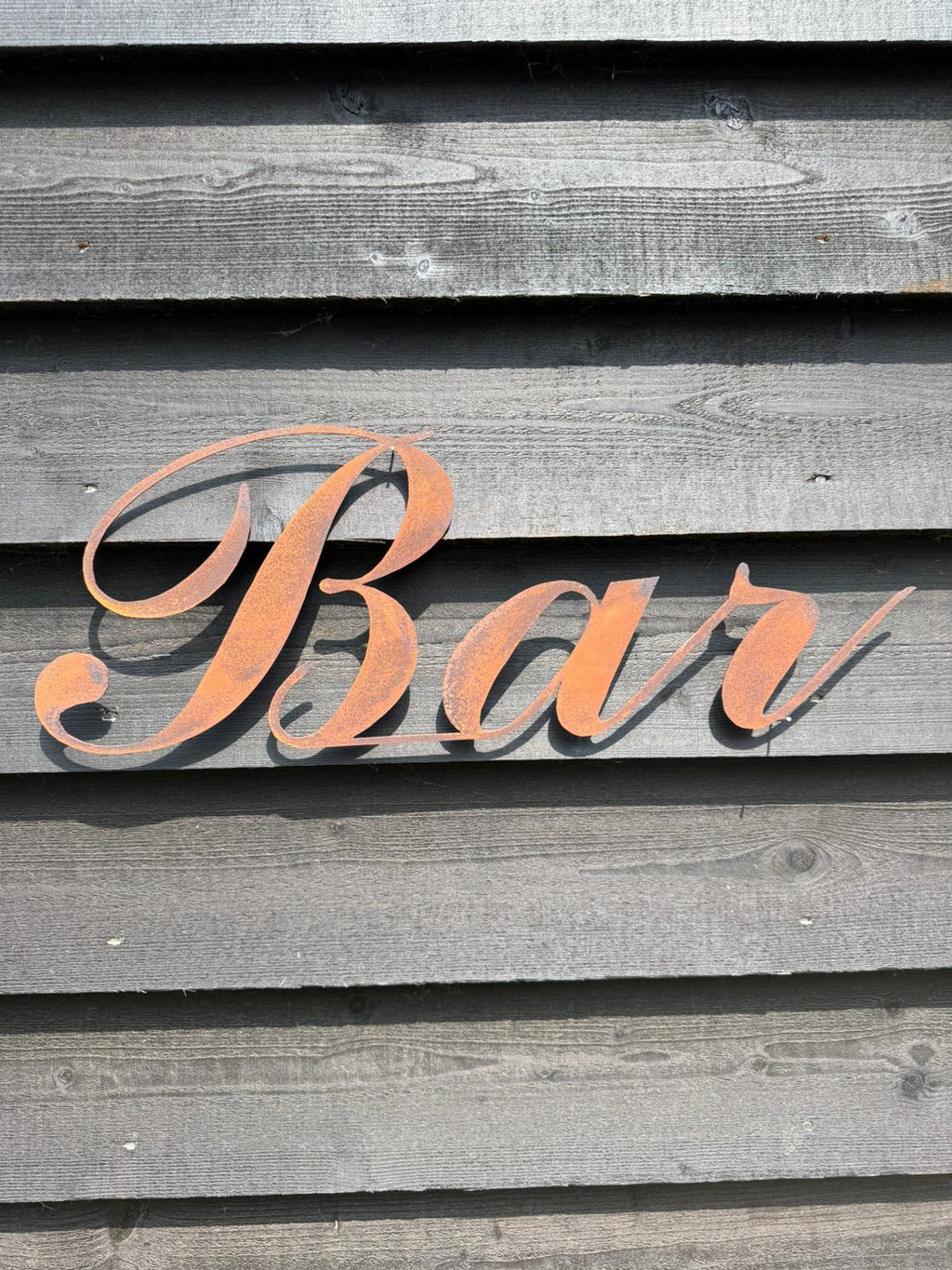 Rusty Metal Bar Sign for Home & Garden