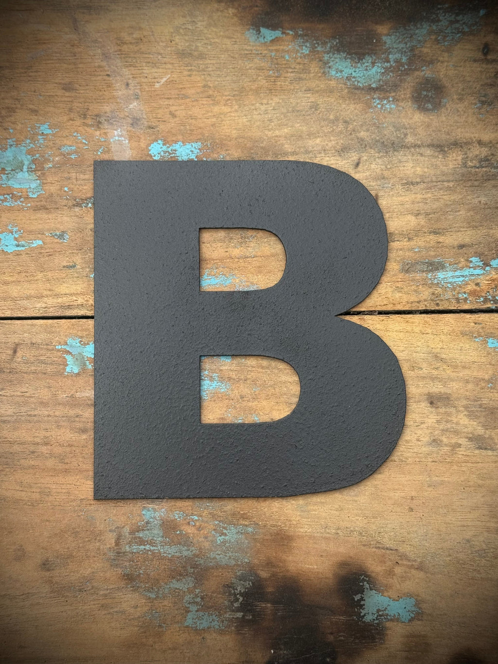 12" and 5" Black Fat Font Metal Letters.