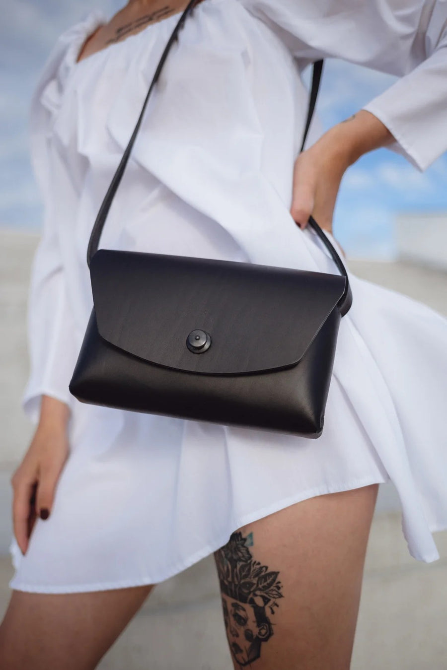 Handcrafted Estonian Leather Clutch - Vegetable-Tanned Elegance by Mirgoods at www.brixbailey.com