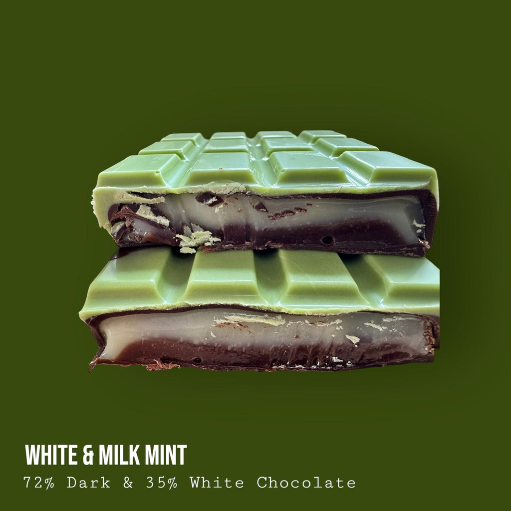 Dark and White Chocolate with Mint Filling 220g