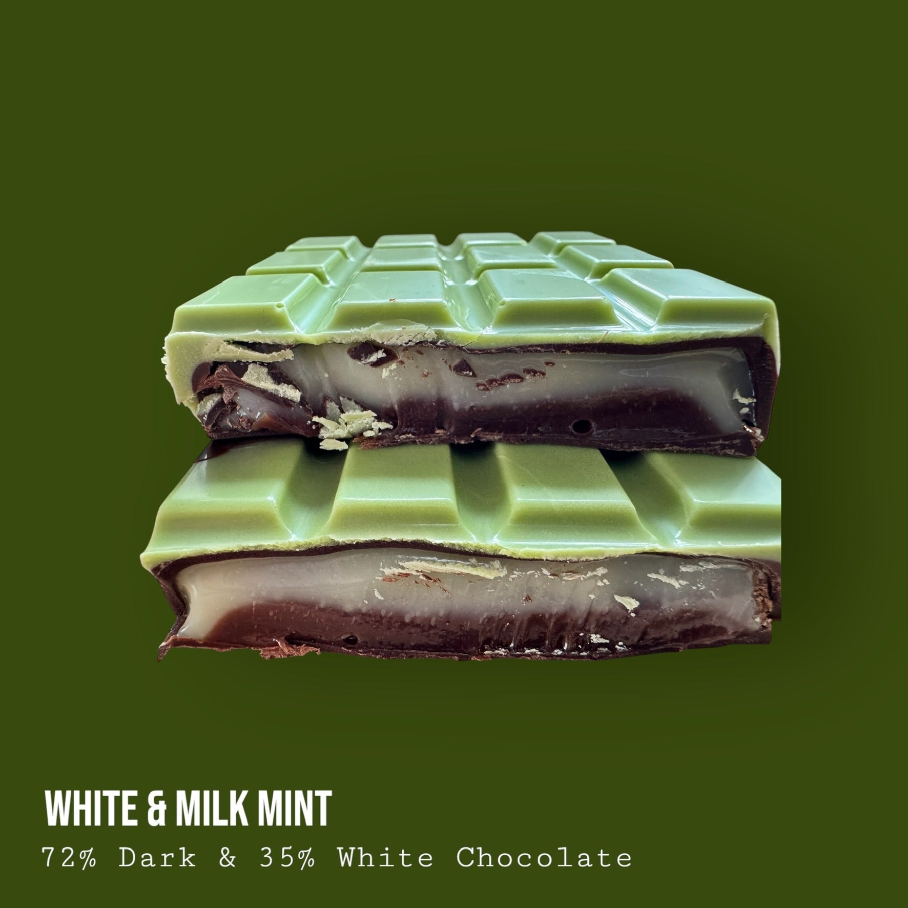 Dark and White Chocolate with Mint Filling 220g