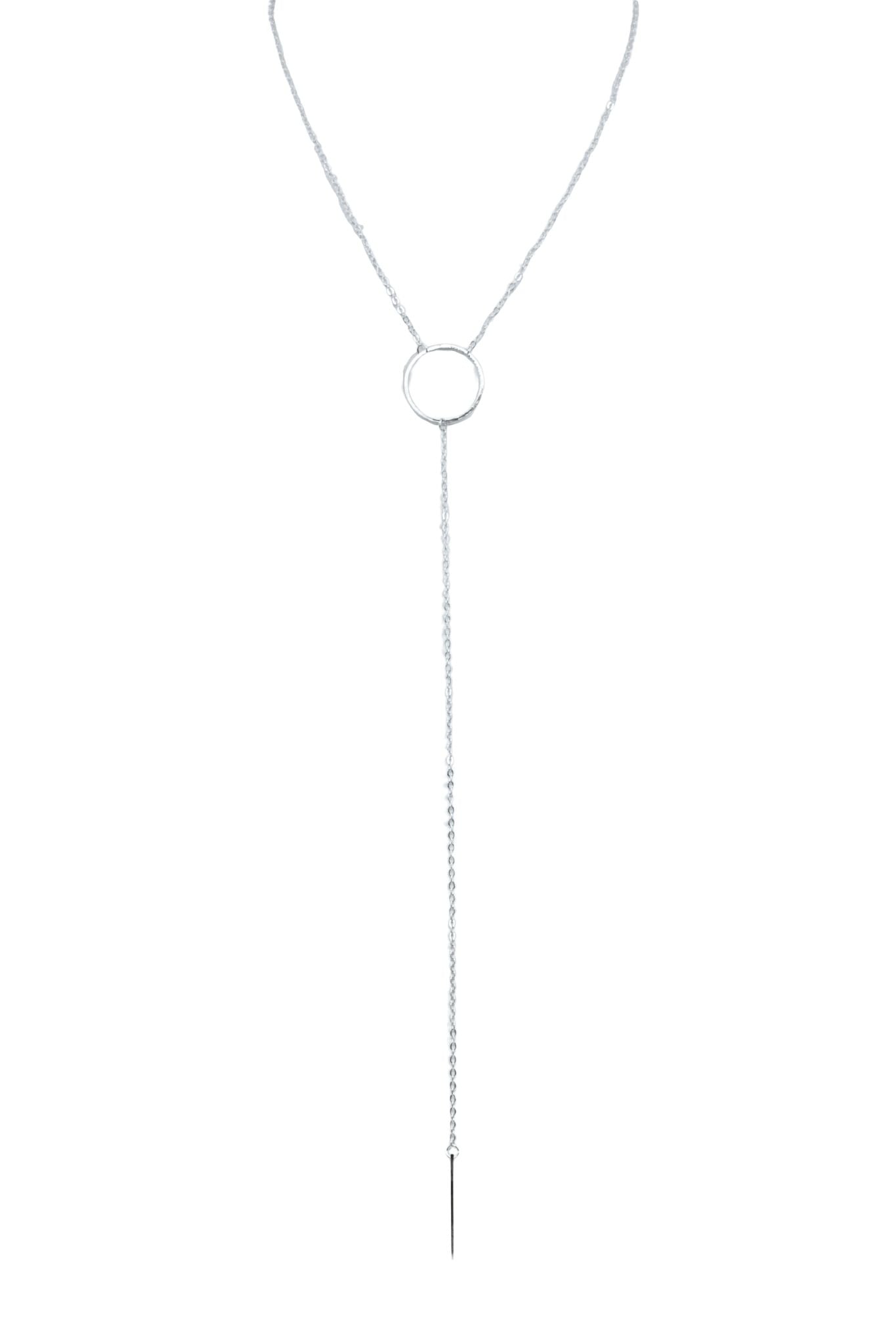 Circle Accent Tassel Necklace