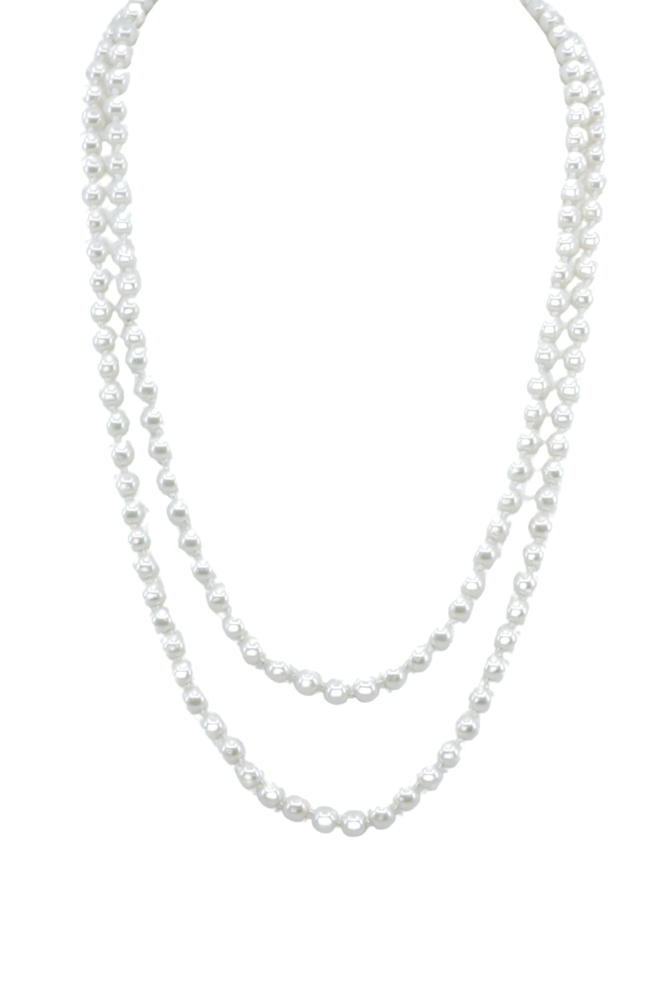 White Layered Pearl Necklace