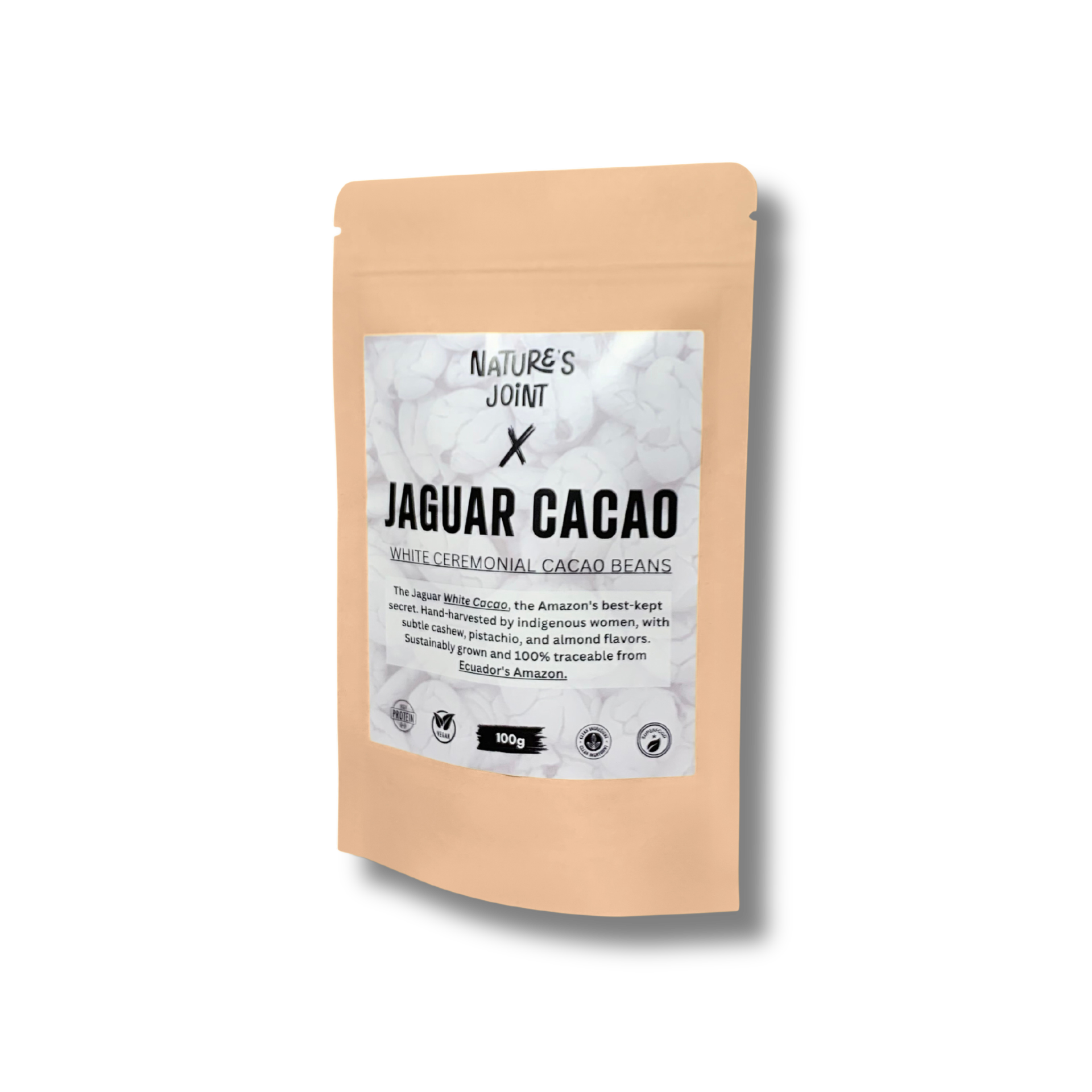 Jaguar (white) cacao beans