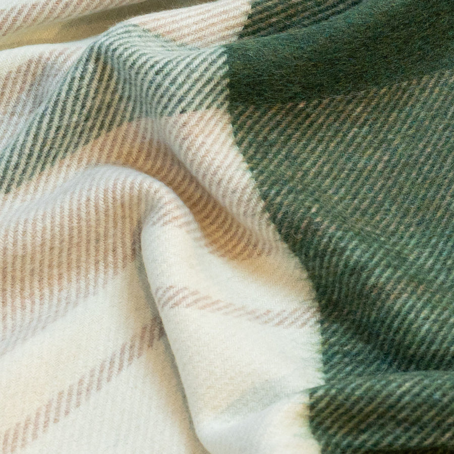 Natural Alpaca Wool Throw – Classic Tartan