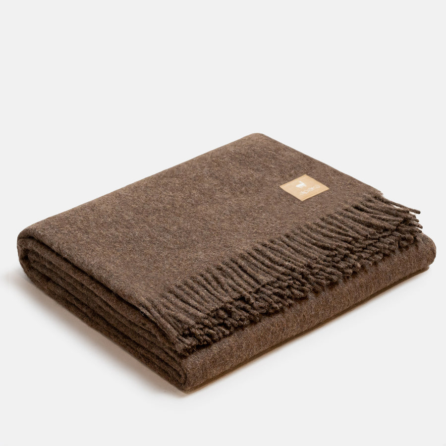 Natural Alpaca Wool Throw - Classic