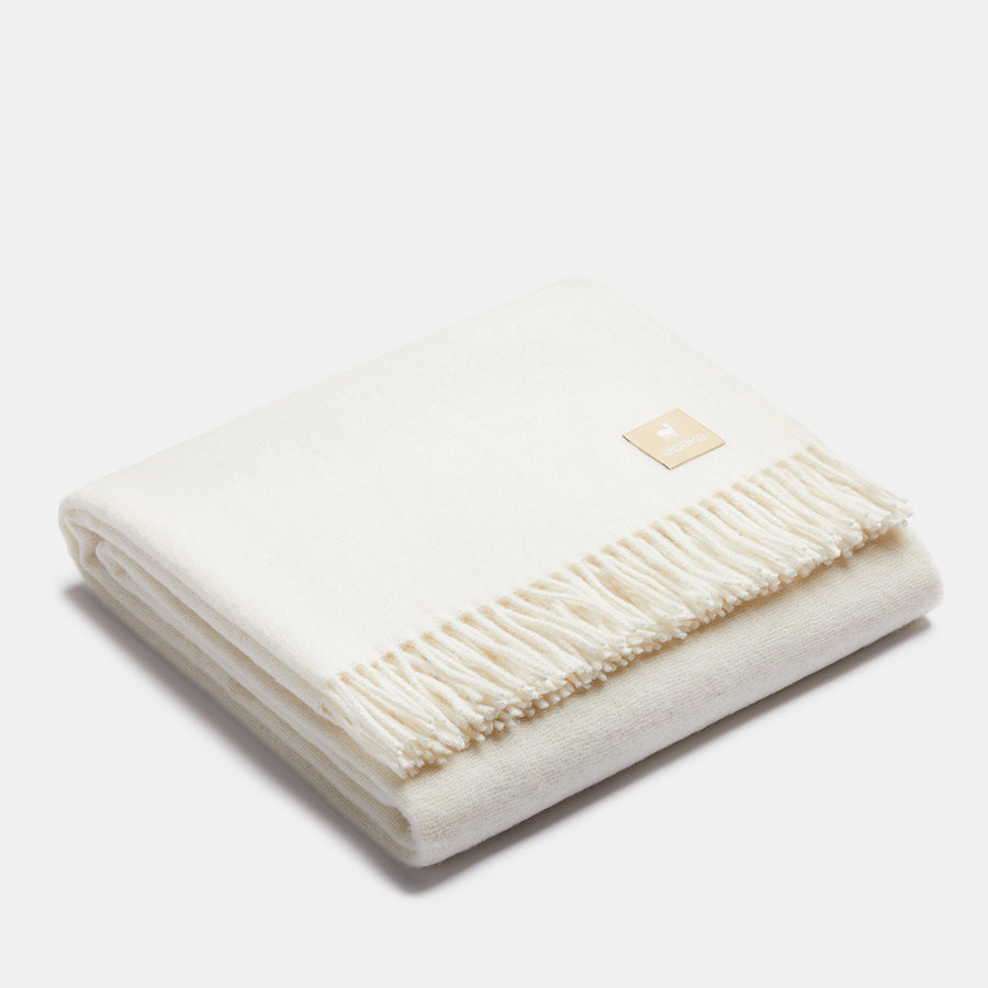 Natural Alpaca Wool Throw - Classic