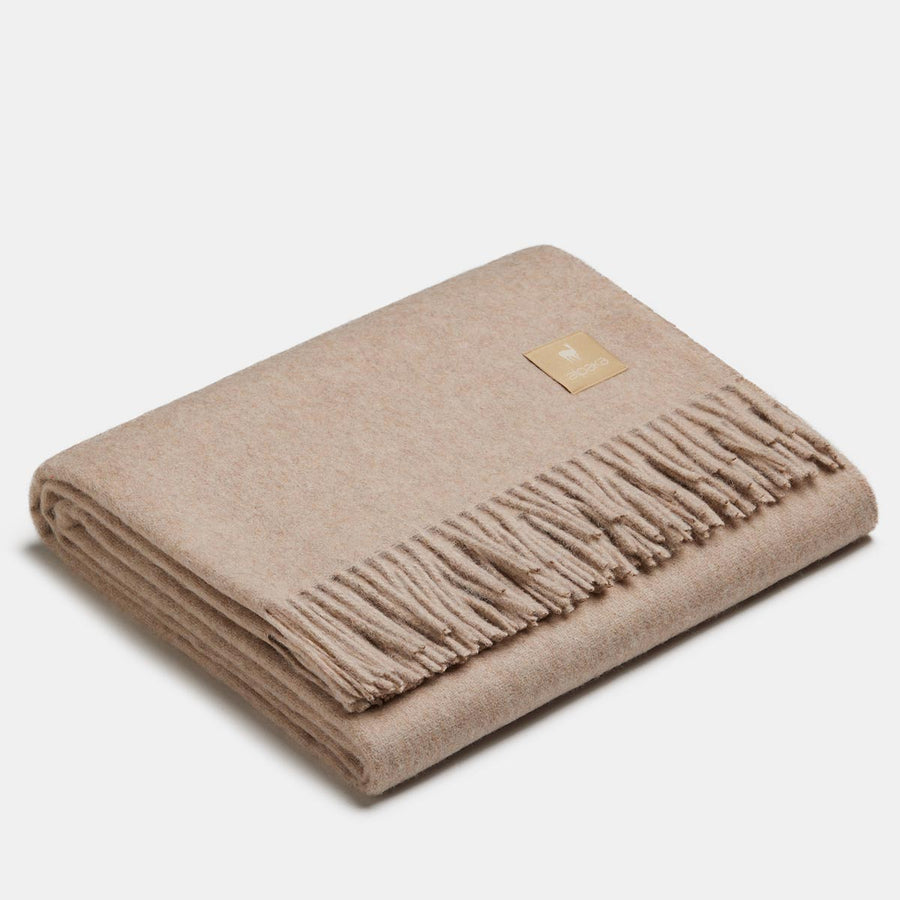 Natural Alpaca Wool Throw - Classic