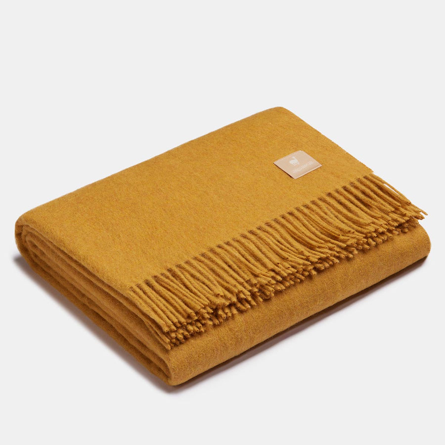 Natural Alpaca Wool Throw - Classic