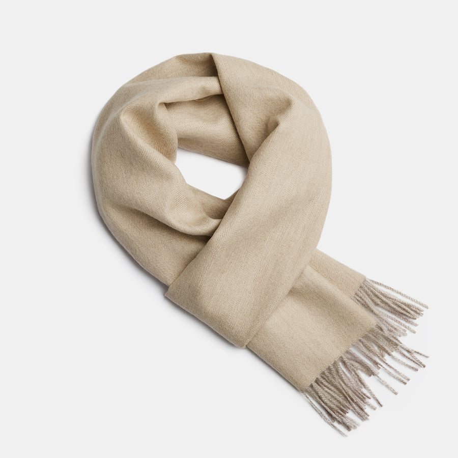 Exclusive Fishbone Baby Alpaca Scarf – Luxurious & Hypoallergenic by Alpaka at brixbailey.com