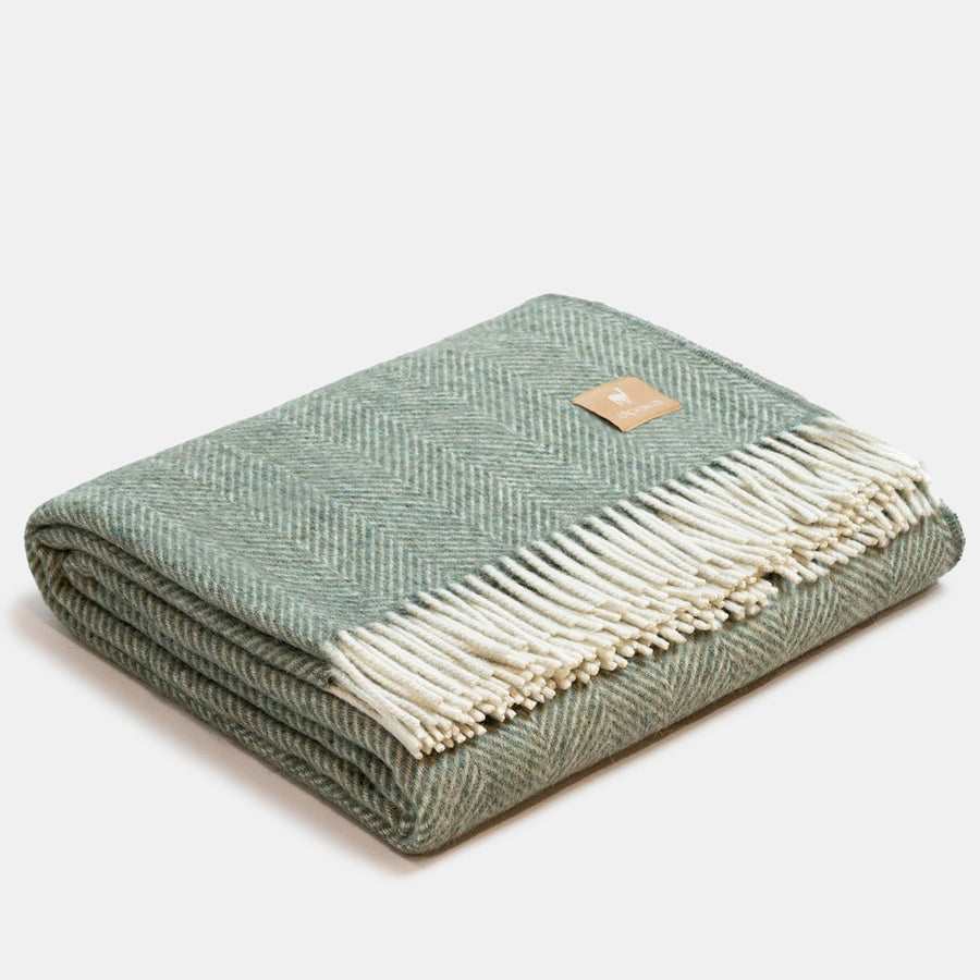 Plaid Classic Fishbone Throw – Timeless, Cozy & Stylish by Alpaka at brixbailey.com