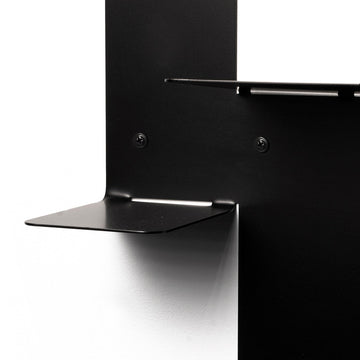 Modern Minimalist Metal Floating Wall Shelf – Durable & Stylish by Ewart Woods at www.brixbailey.com