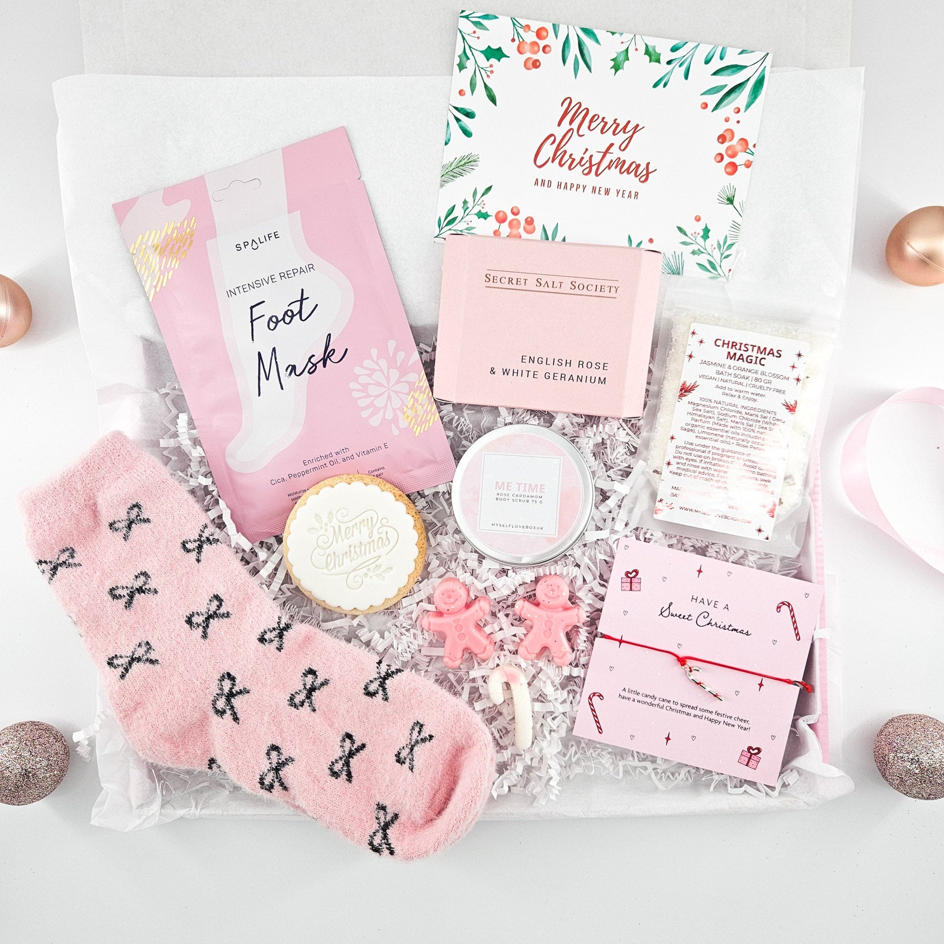 Pink and Cosy Christmas Festive Pamper Gift Box