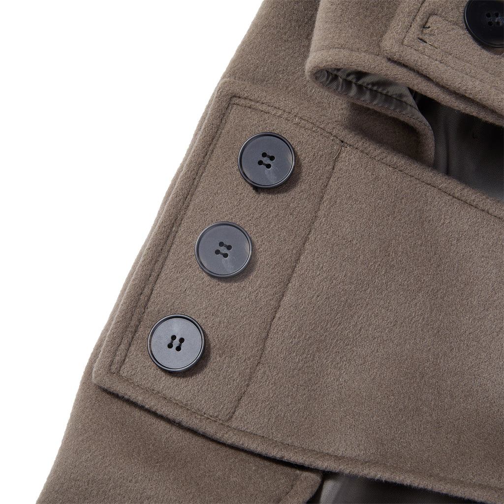Adjustable Woolen Coat in Celadon Green