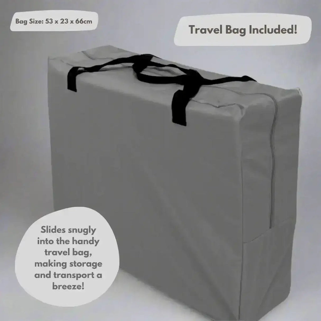 Travel Cot with Newborn Bassinet Insert in Dark Grey