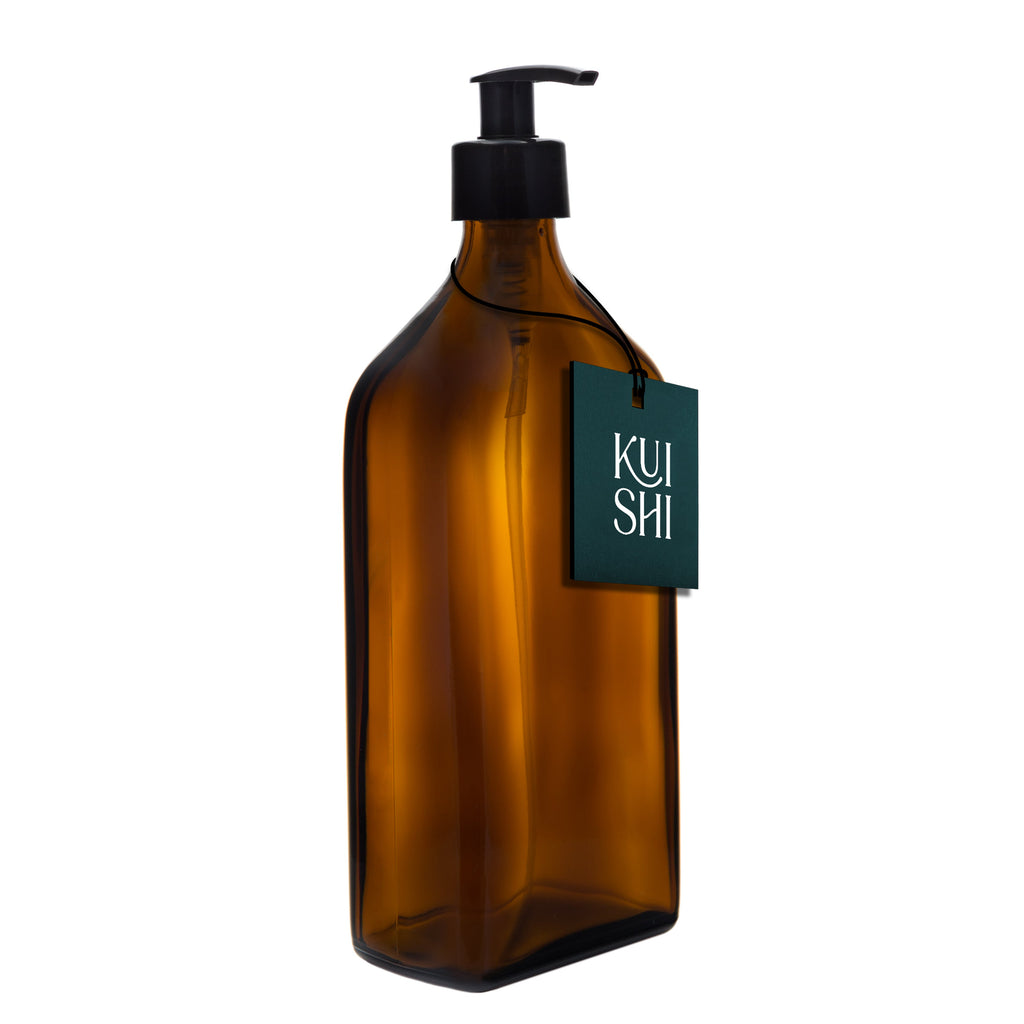 Amber Rectangle Soap Dispenser