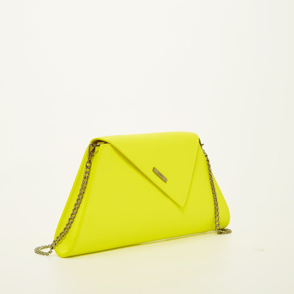 Yellow Leather Clutch Bag for Evening and Everyday Wear