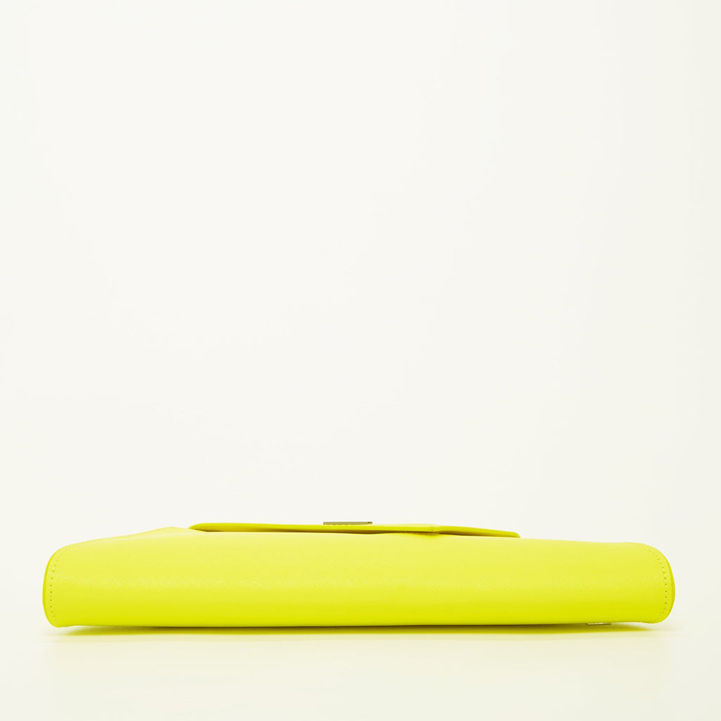 Yellow Leather Clutch Bag for Evening and Everyday Wear