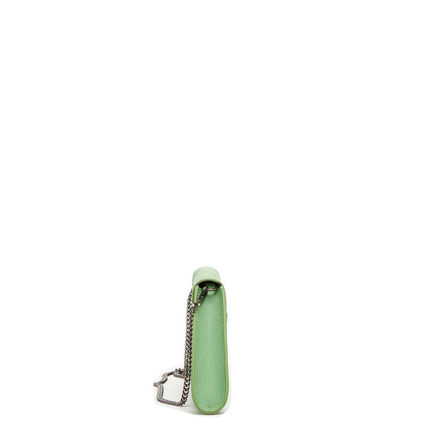 Summer Green Leather Clutch Bag for Evening Wear