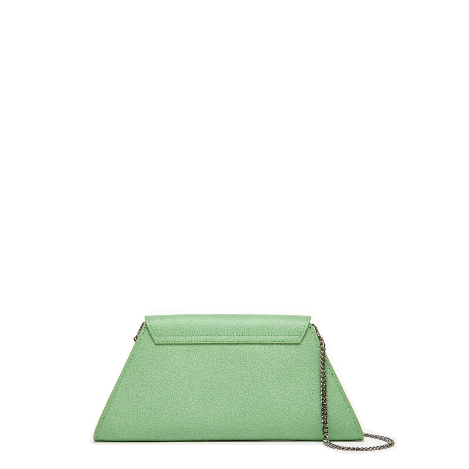 Summer Green Leather Clutch Bag for Evening Wear