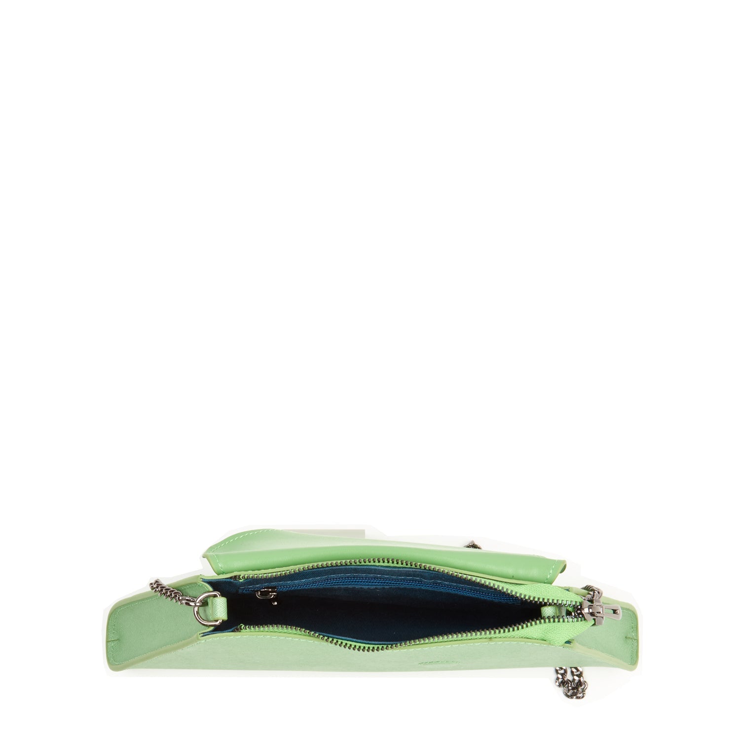 Summer Green Leather Clutch Bag for Evening Wear