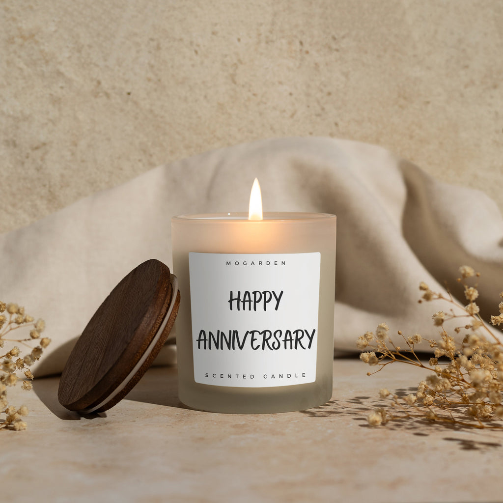 Anniversary Candle, Wedding Anniversary Gifts, Luxury Vanilla Scented Candle Natural Soy 220g