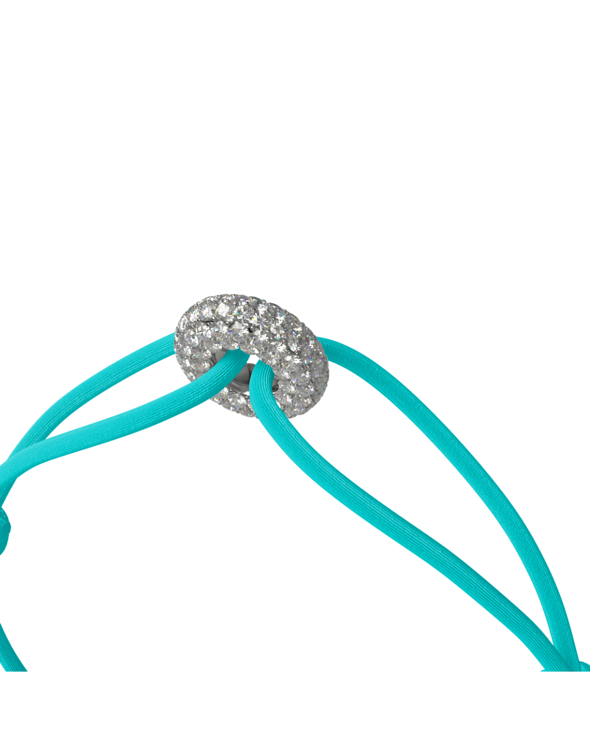 Mini Silver Soho Pavé Cord Bracelet