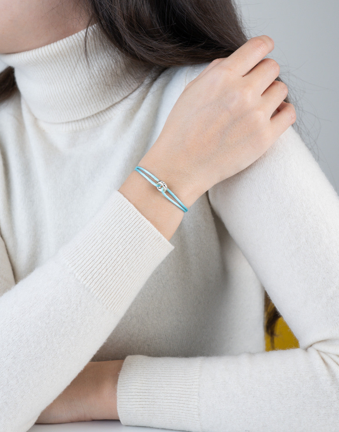 Mini Silver Soho Diamond Cord Bracelet