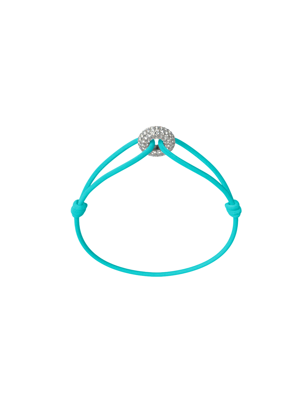 Mini Silver Soho Pavé Cord Bracelet