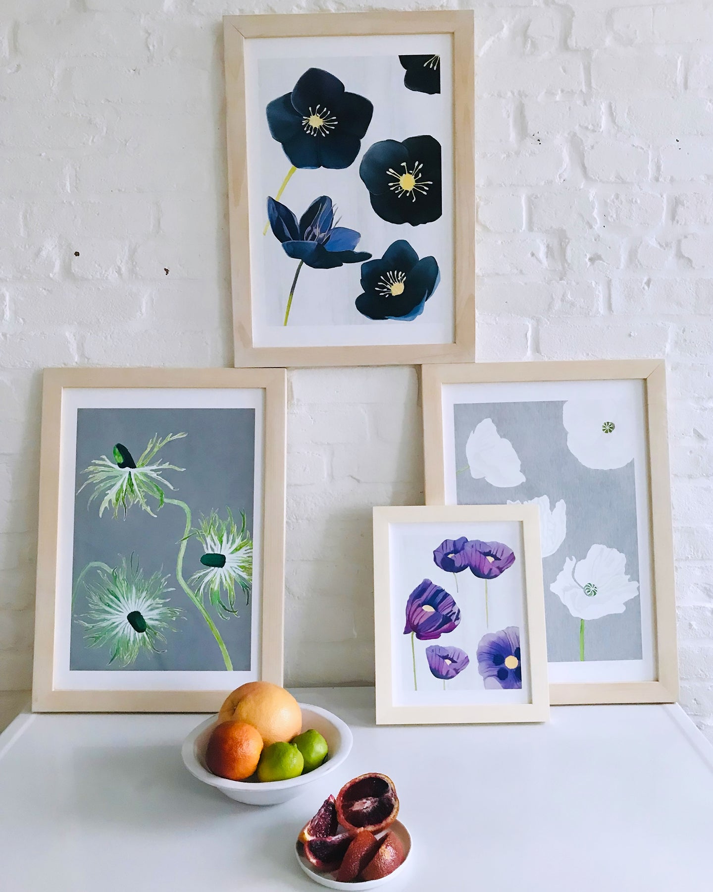 Black Hellebore on Snow Art Print