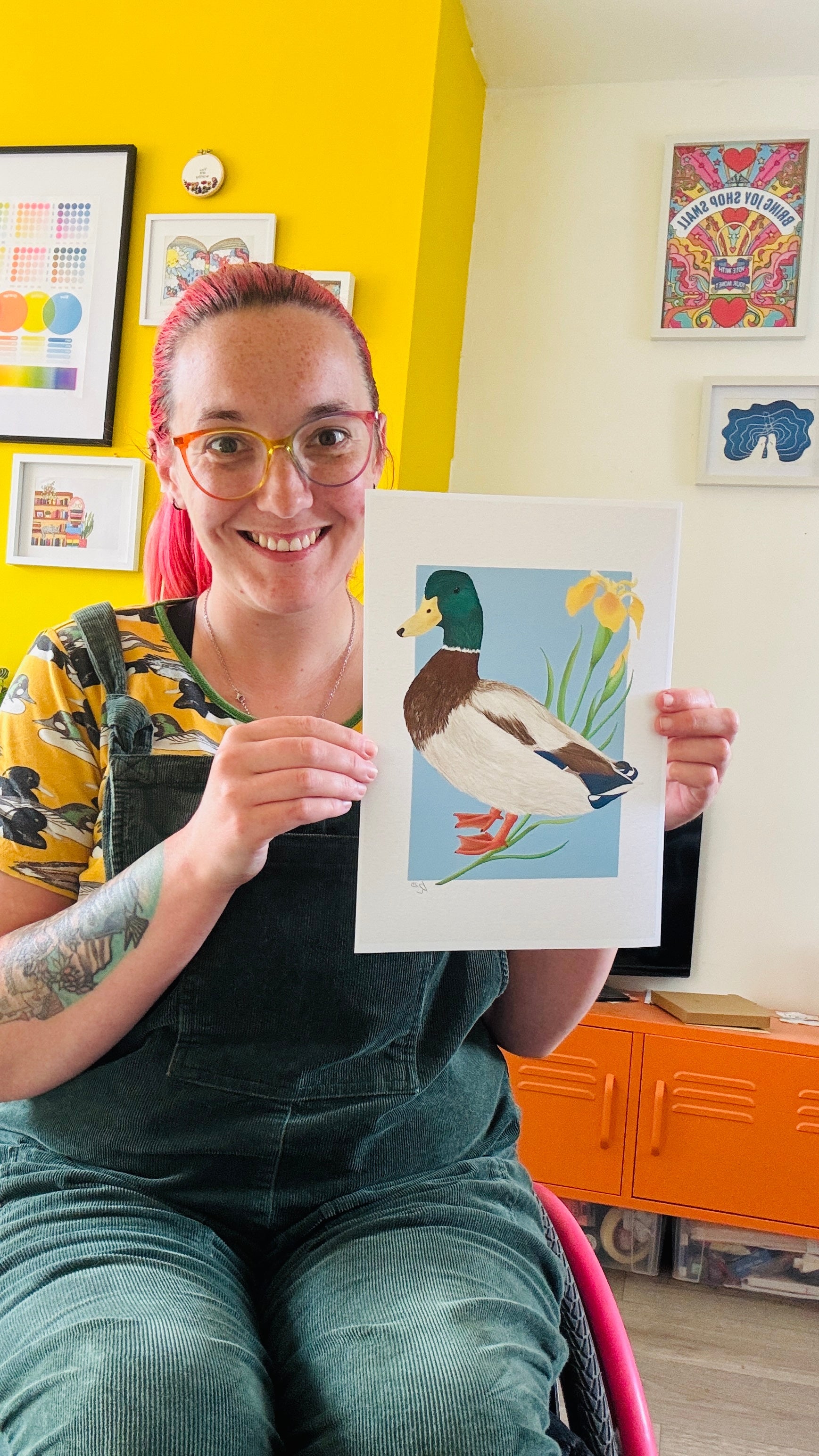 Mallard Duck Art Print- British Wildlife Illustration for Nature Lovers