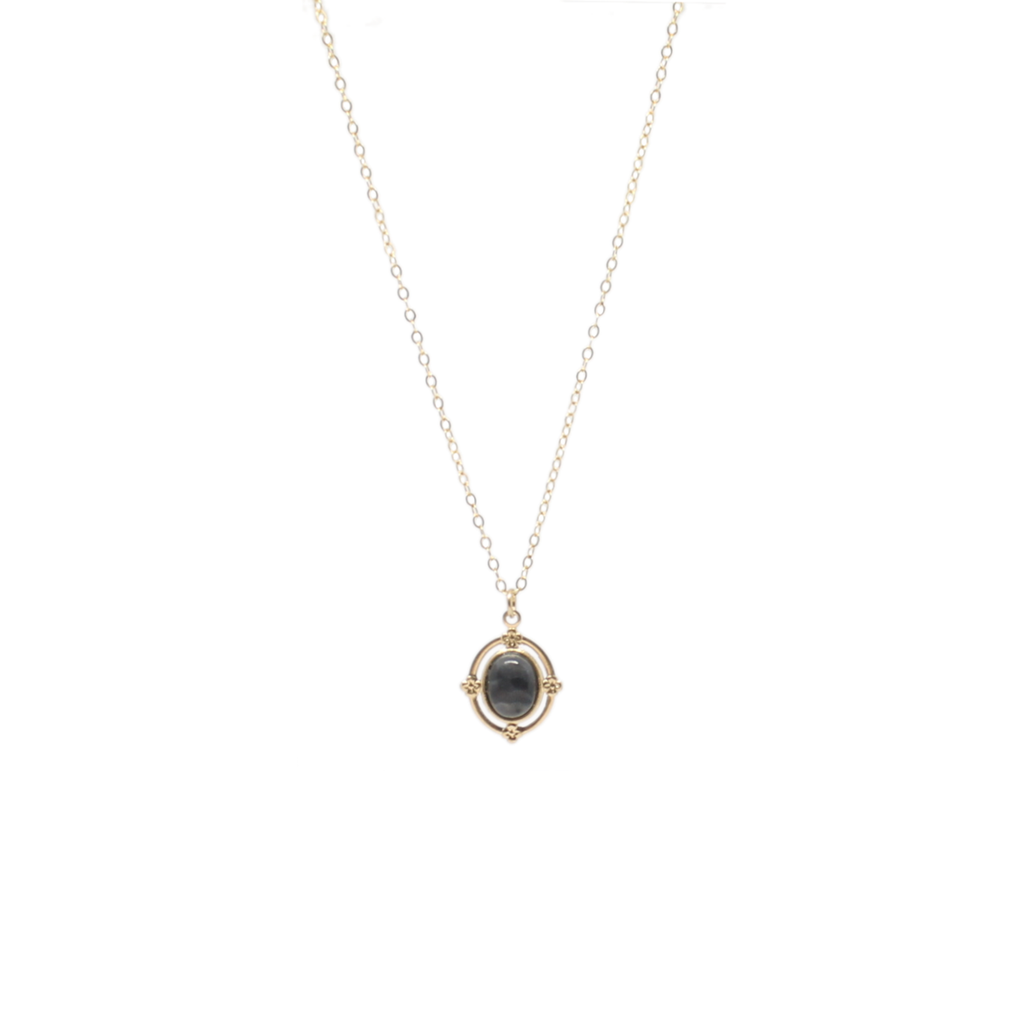 Astrophyllite Star Leaf Necklace in Gold or Silver