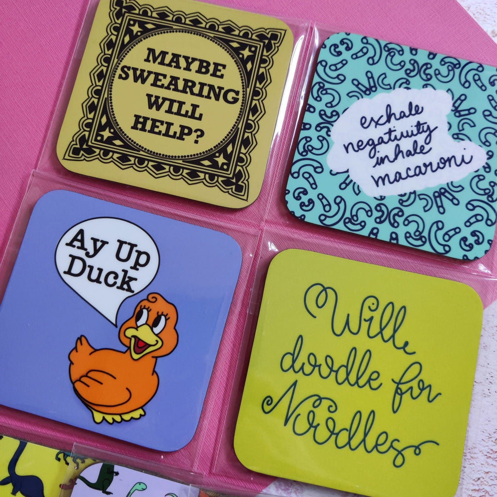 Ay Up Duck Square Coaster
