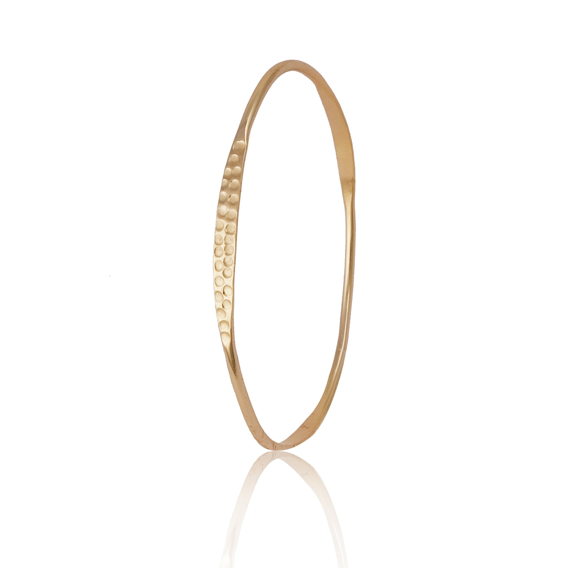 Gold Textured Slip On Bracelet