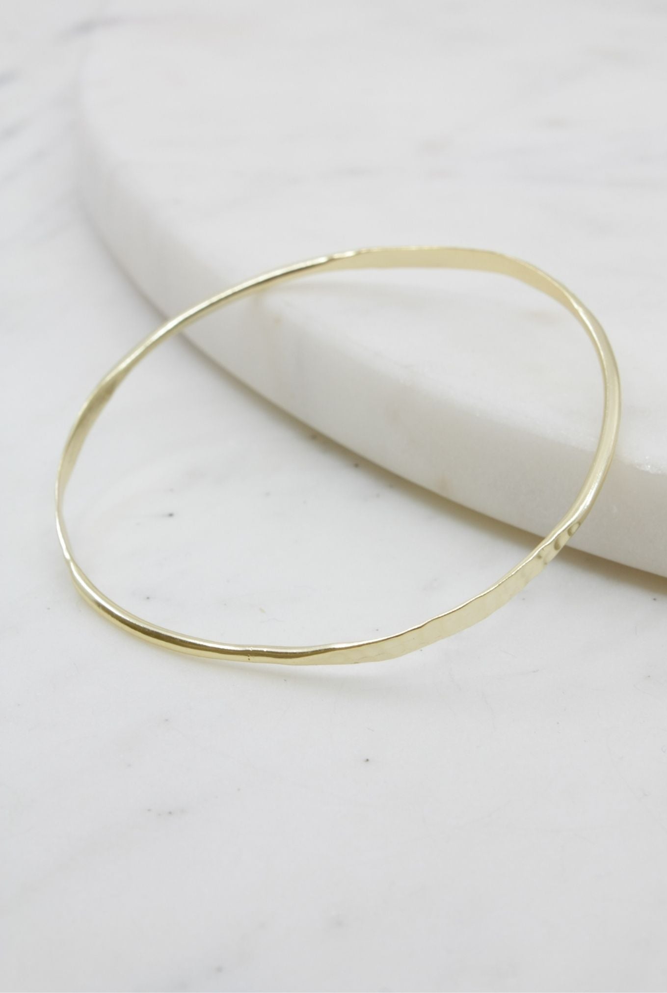 Gold Textured Slip On Bracelet