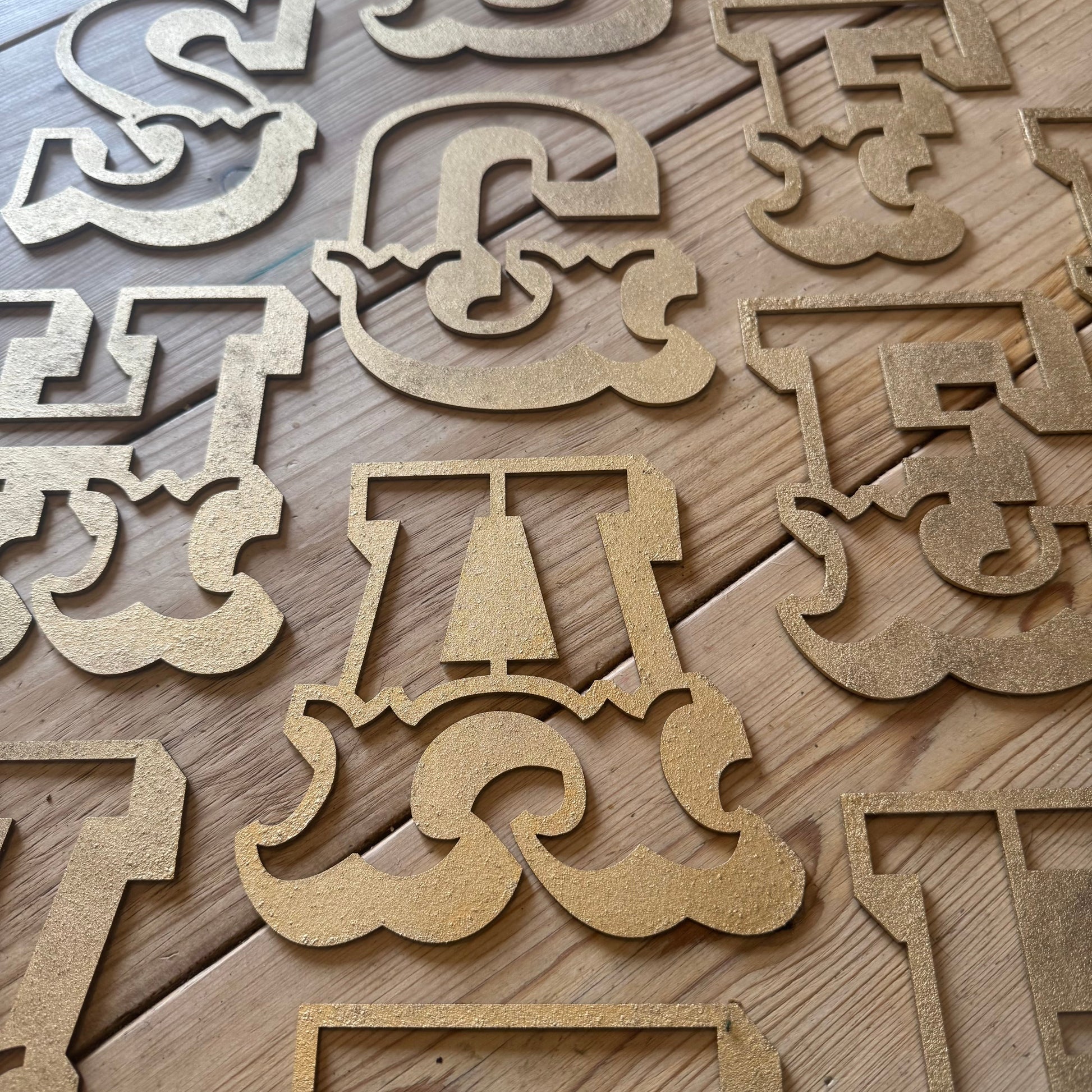 A-Z Rustic 5" or 12" Gold Metal Carnival Letters.