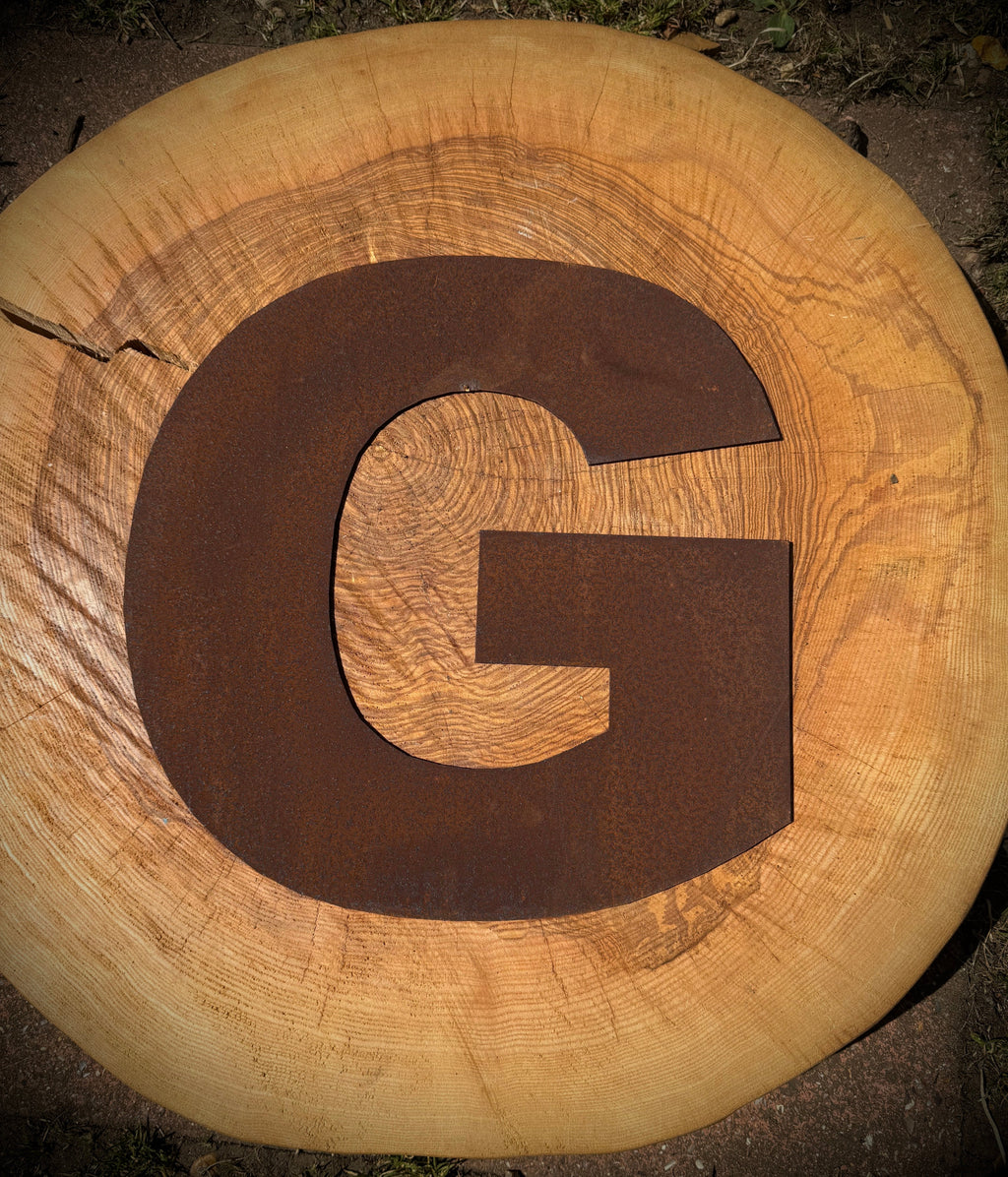 5" Fat Font Rusty Metal Letters A-Z 0-9