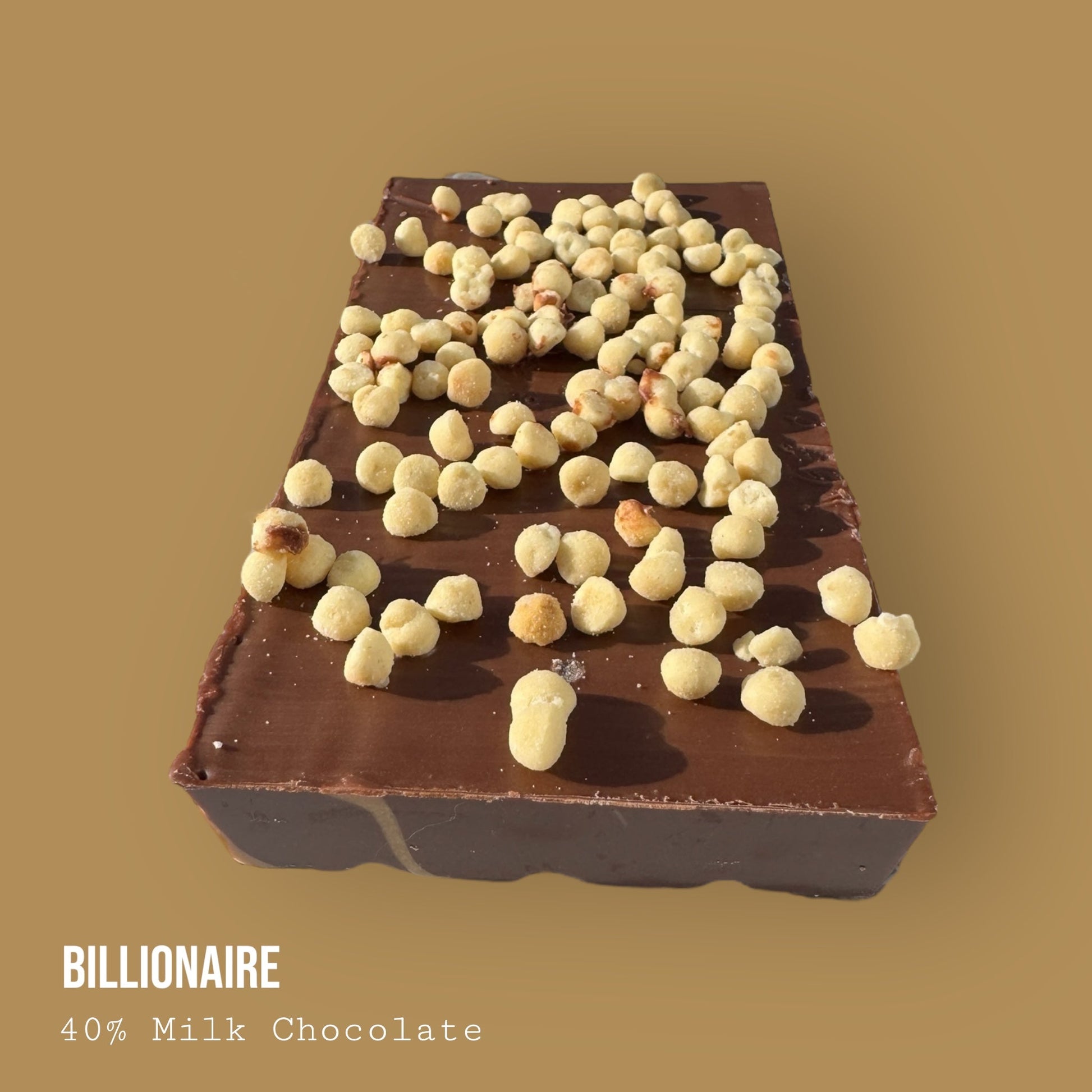 Milk Chocolate Billionaire bar with chocolate infused salted caramel topped with shortbread biscuit 245g