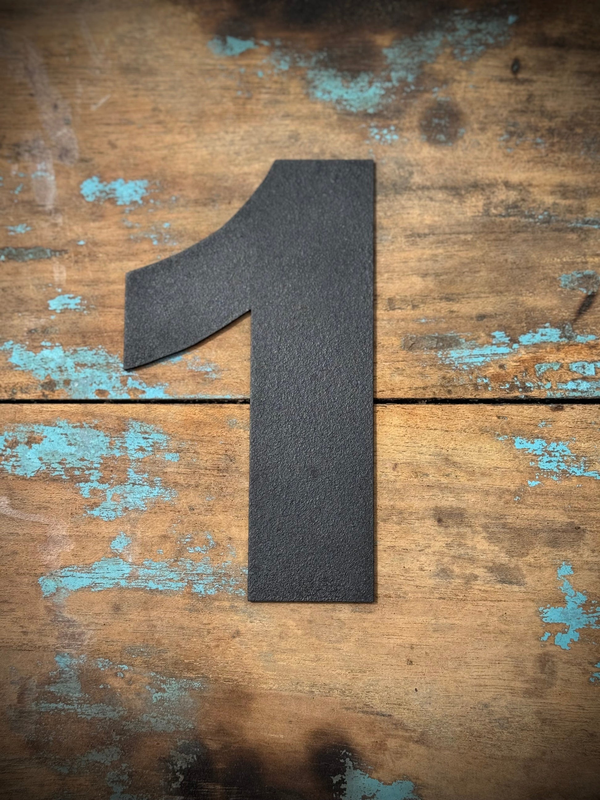 12" and 5" Black Fat Font Metal Letters.