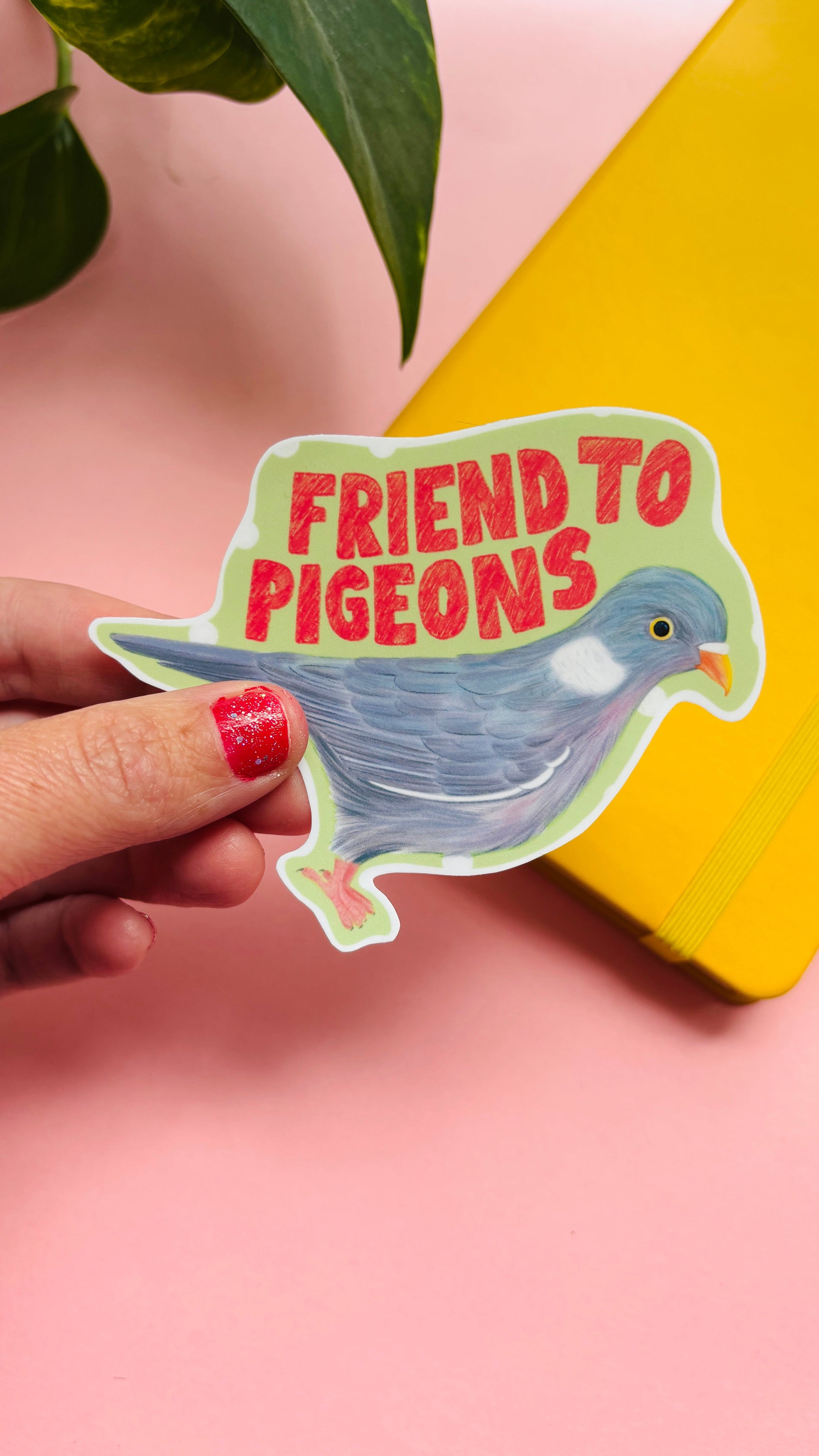 Friend to Pigeons Sticker- Pigeon Gift Waterproof Decal for Laptops, Journals and more