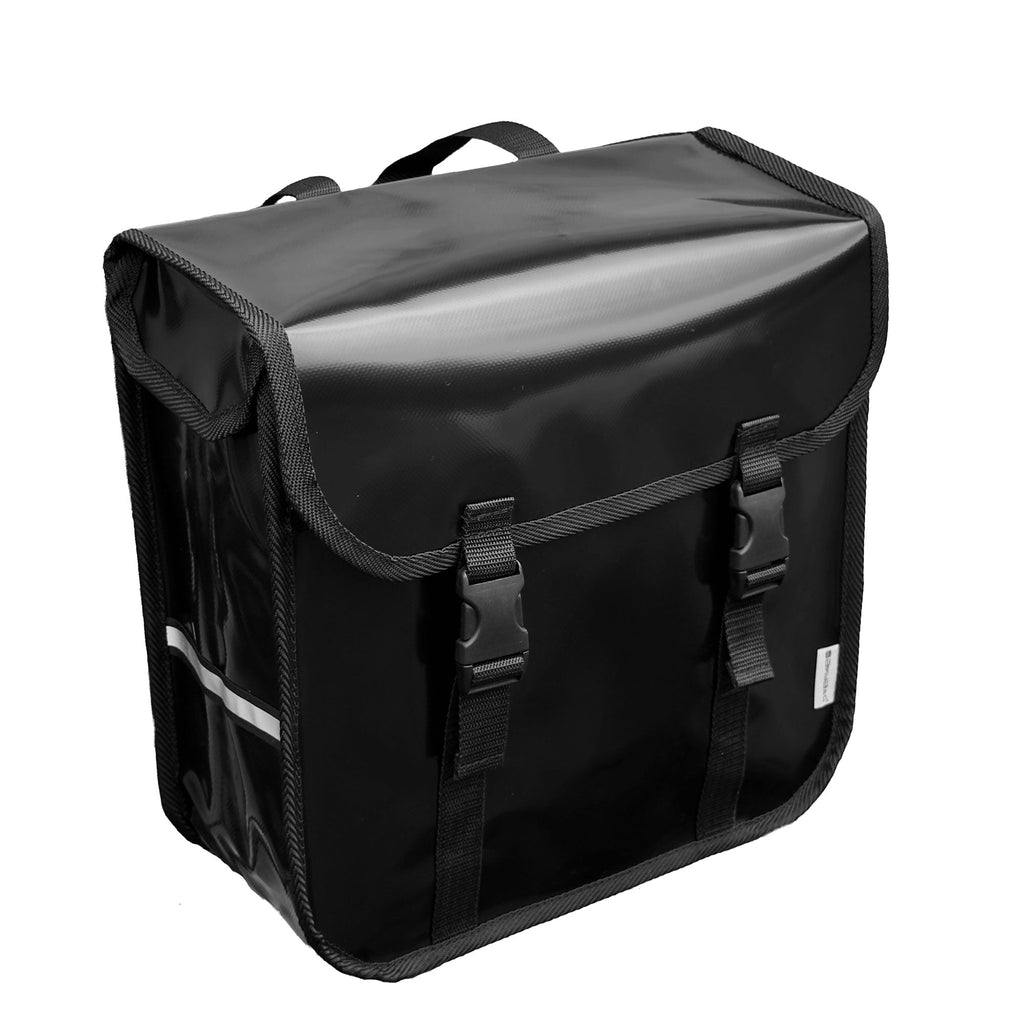 BikyBag Classic Single Pannier Bag for Bicycle Rear Carrier Rack (Black)