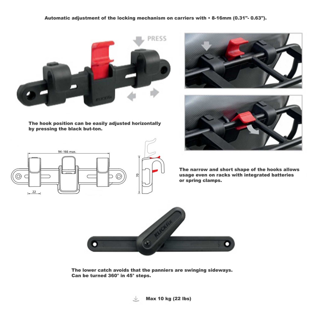 BikyBag Classic Single Pannier Bag for Bicycle Rear Carrier Rack (Folk Flowers)