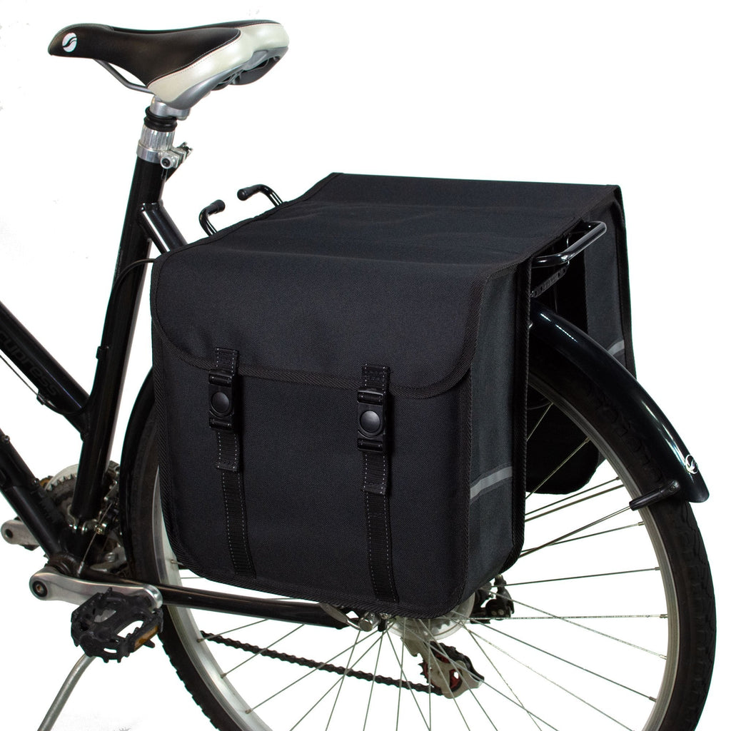 BikyBag Classic - Bicycle Double Pannier Bag (Black)