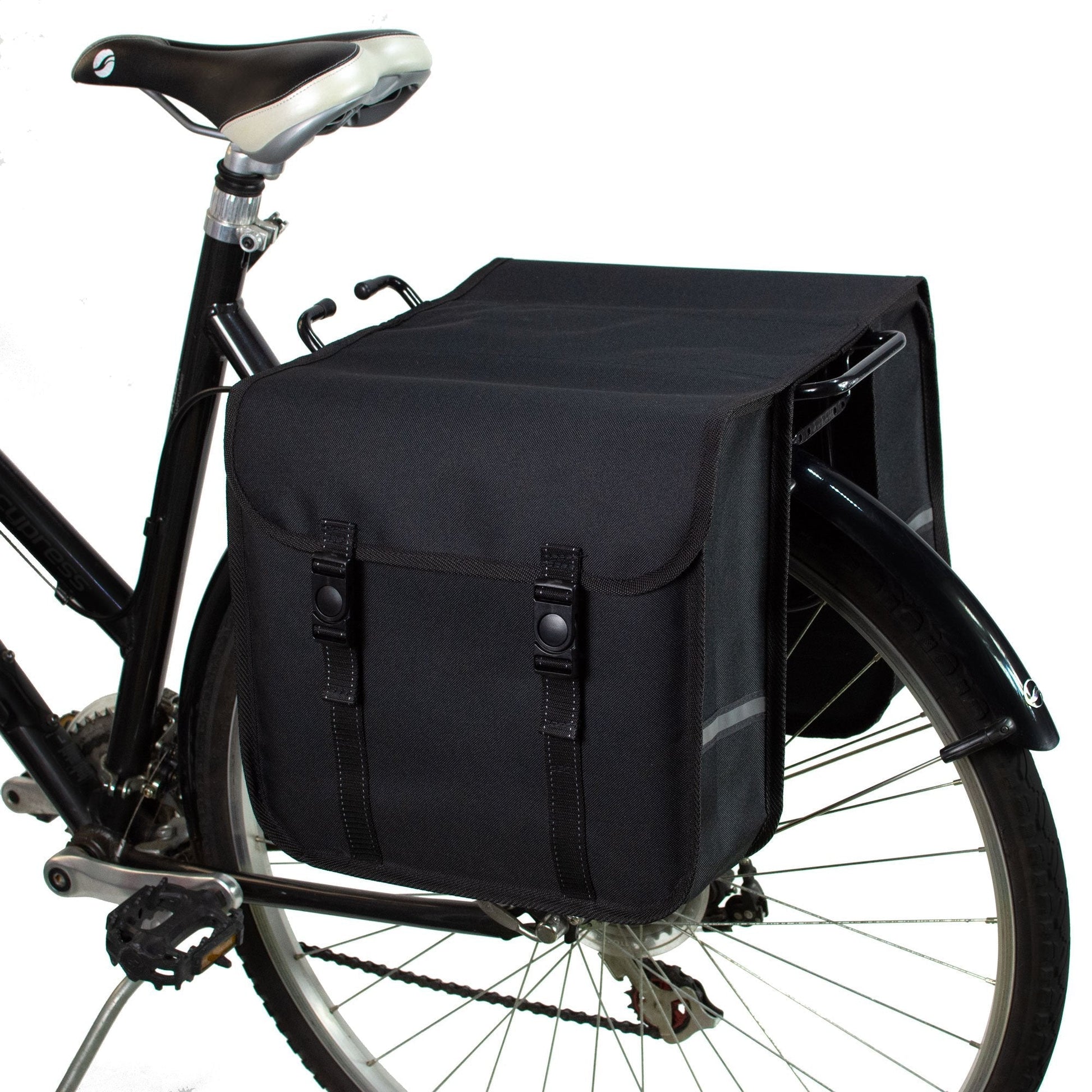 BikyBag Classic - Bicycle Double Pannier Bag (Black)