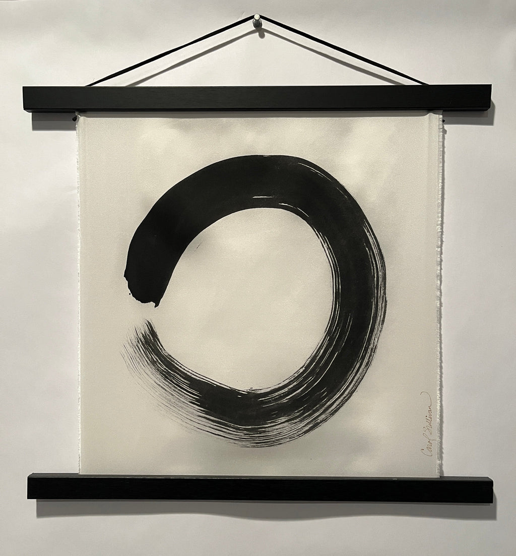 “Zen Circle (Enzo) - Painting on Silk - $125