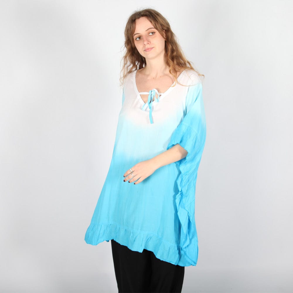Ombre Dyed Poncho Tunic