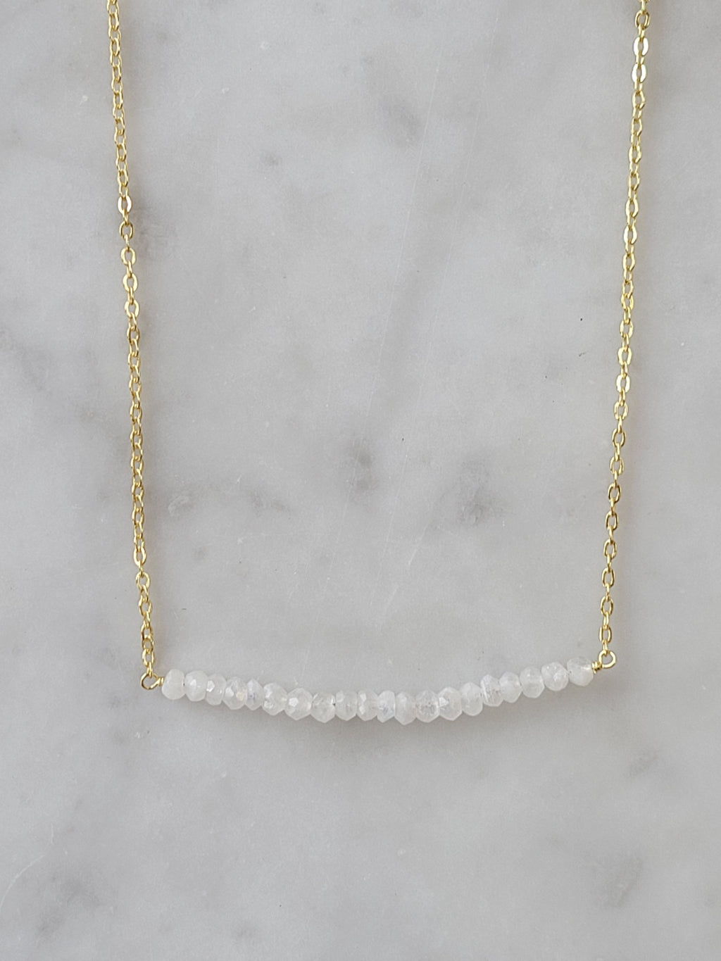 Michelle Bar Necklace in Moonstone