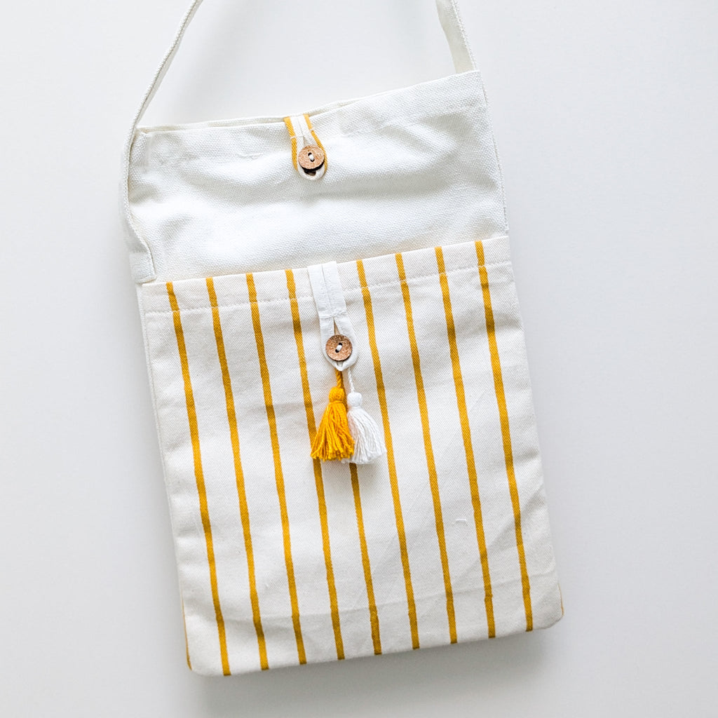 Handmade Cotton Canvas Crossbody Sling Bag